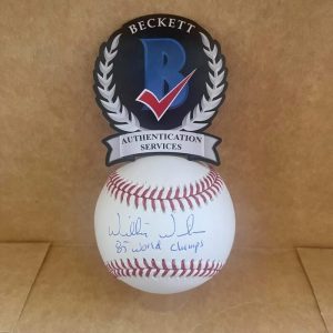 WILLIE WILSON ROYALS 85 WORLD CHAMPS SIGNED AUTO M.L.BASEBALL BAS AUTHENTICATED