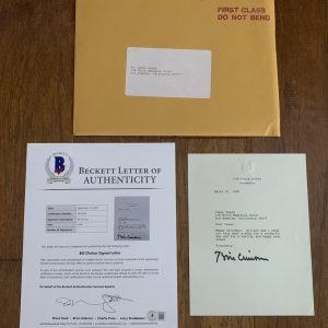 Bill Clinton Signed Autograph 1996 Birthday Letter To Casey Kasem BAS Certified