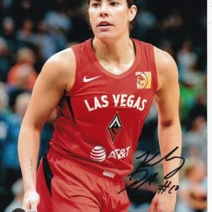 KELSEY PLUM signed (LAS VEGAS ACES) WNBA basketball 8X10 photo BECKETT BF81415