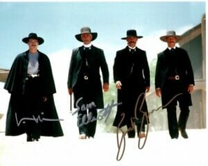 VAL KILMER SAM ELLIOTT and KURT RUSSELL signed 8x10 TOMBSTONE photo