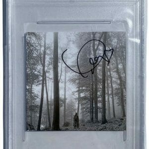 TAYLOR SWIFT SIGNED FOLKLORE CD COVER ALBUM 1989 LOVER EVERMORE PSA/DNA SLABBED