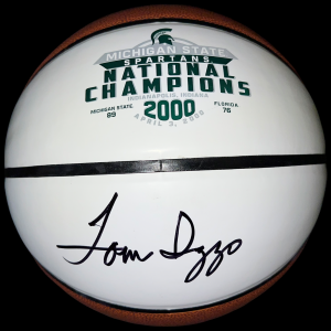 TOM IZZO SIGNED AUTOGRAPHED MICHIGAN STATE SPARTANS BASKETBALL 2000 CHAMPS MSU