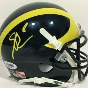 SHEA PATTERSON SIGNED AUTOGRAPHED MICHIGAN WOLVERINES FOOTBALL HELMET PSA/DNA A