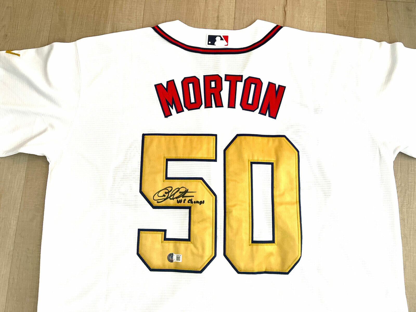 Charlie Morton Signed Atlanta Braves Jersey 2021 World Series Champs PSA/DNA