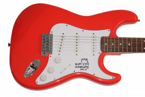 MATT GROENING SIGNED AUTOGRAPH FENDER GUITAR – ORIGINAL ART SIMPSONS SKETCH JSA COLLECTIBLE MEMORABILIA