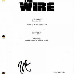 IDRIS ELBA SIGNED AUTOGRAPH THE WIRE FULL PILOT SCRIPT - STRINGER BELL HEIMDALL