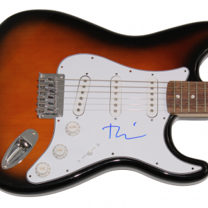 TOBEY MAGUIRE SIGNED AUTOGRAPH FENDER ELECTRIC GUITAR - SPIDER-MAN w/ JSA COA