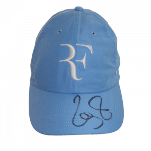 ROGER FEDERER SIGNED AUTOGRAPH UNIQLO TENNIS RF HAT CAP WIMBLEDON LEGEND PSA COA