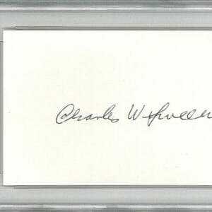 CHARLES SWEENEY SIGNED INDEX CARD PSA DNA 84071458 (D) ATOMIC BOMB BOCKSCAR C-15