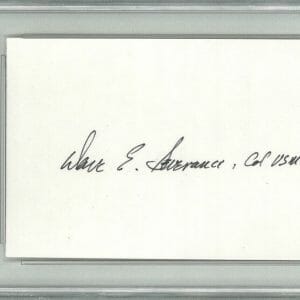 DAVE SEVERANCE SIGNED INDEX CARD PSA DNA 84066249 WWII IWO JIMA (D)