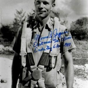 MORRIS JEPPSON SIGNED 5X7 PSA DNA AG08024 (D) ENOLA GAY ELECTRONICS TEST OFFICER