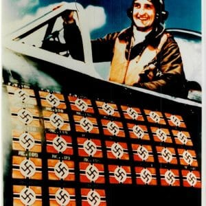 GABBY GABRESKI SIGNED 8X10 PSA DNA AK05868 (D) WWII USAAF ACE 56TH FG 34 KILLS