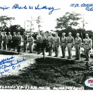 509 COMP GROUP AIR MEDAL MULTI SIGNED 5X7 PSA DNA PSA DNA AC03813 SWEENEY ALBURY