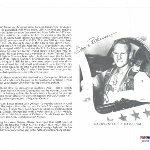 FREDERICK BOOTS BLESSE SIGNED 8X10 (D) PSA DNA AC42109 WWII ACE 10 KILLS