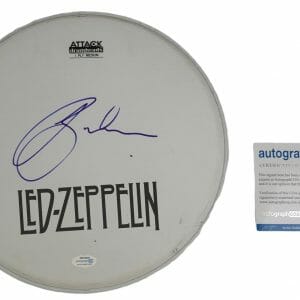 Led Zeppelin Jason Bonham Autographed 12 Inch Drum Head Drumhead ACOA
