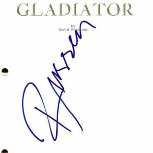 RUSSELL CROWE SIGNED GLADIATOR FULL SCRIPT AUTHENTIC AUTOGRAPH BECKETT COA