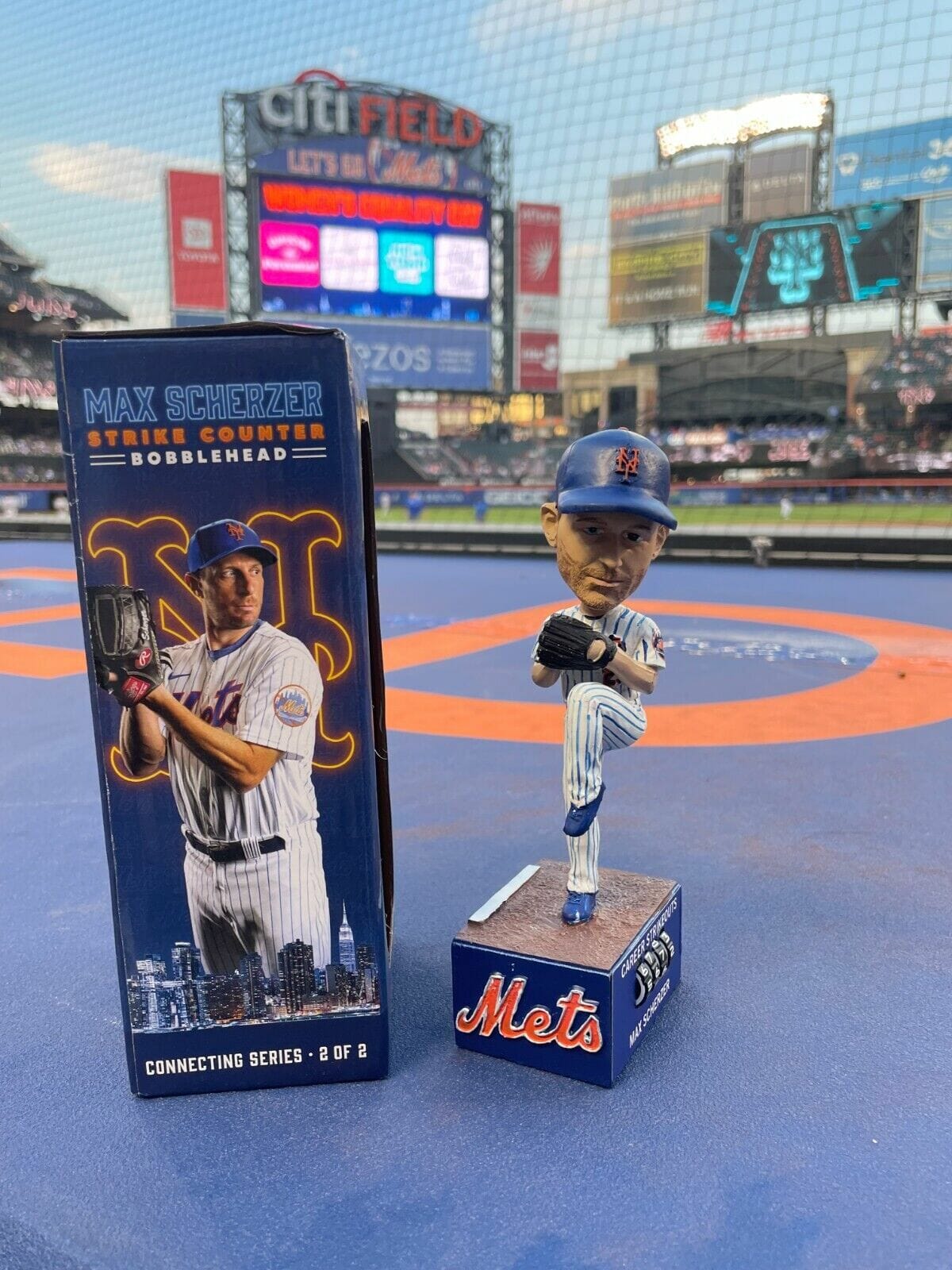 NY Mets Max Scherzer Strikeout Counter Bobblehead SGA 8/26/2022 Citi Field  2of2