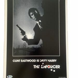 Clint Eastwood The Enforcer Signed Autograph 12x18 Poster Photo BAS Certified