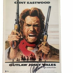 Clint Eastwood Josey Wales Signed Autograph 12x18 Poster Photo BAS Certified