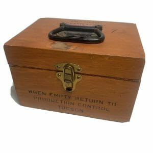 RARE VINTAGE Tucson, AZ Movie Set Production Filming Wood Box For AMMO