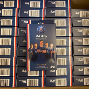 2021-22 Topps Paris Saint-Germain Team Set Hanger Box - Mbappe, Messi, Neymar
