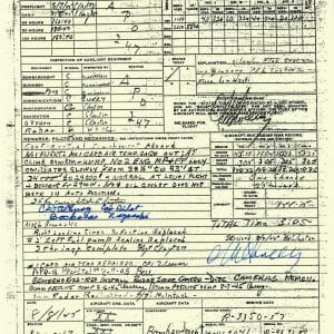 SWEENEY ALBURY SIGNED FLIGHT DOCUMENT PSA DNA AE08194 (D) BOCKSCAR NAGASAKI