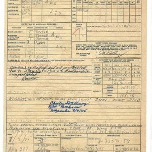 CD ALBURY SIGNED FLIGHT RECORD DOCUMENT PSA DNA AD78988 BOCKSCAR NAGASAKI 8/9/45