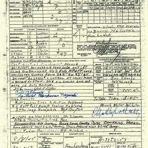 SWEENEY ALBURY SIGNED FLIGHT DOCUMENT PSA DNA AE08195 (D) BOCKSCAR NAGASAKI