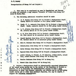 FREDERICK ASHWORTH / DON MASTICK SIGNED PROJECT ALBERTA DOCUMENT PSA DNA AD07670