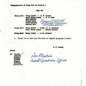 FREDERICK ASHWORTH / DON MASTICK SIGNED PROJECT ALBERTA DOCUMENT PSA DNA AD07669