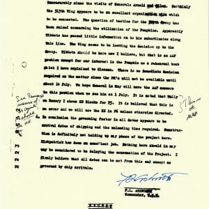 FREDERICK ASHWORTH SIGNED DOCUMENT PSA DNA AD28826 PROJECT ALBERTA ATOMIC BOMB