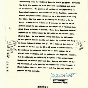 FREDERICK ASHWORTH SIGNED DOCUMENT PSA DNA AD28825 PROJECT ALBERTA ATOMIC BOMB