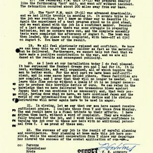 FREDERICK ASHWORTH SIGNED DOCUMENT PSA DNA AD28823 PROJECT ALBERTA ATOMIC BOMB