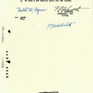 FREDERICK ASHWORTH HAROLD AGNEW SIGNED DOCUMENT PSA DNA AD28831 PROJECT ALBERTA