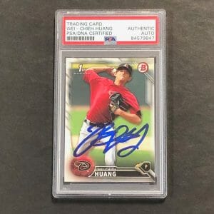 2016 Bowman Prospects #BP1 Wei-Chieh Huang Signed Card PSA Slabbed Auto Dbacks