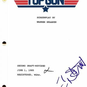 TOM SKERRITT SIGNED FULL SCRIPT TOP GUN AUTHENTIC AUTOGRAPH BECKETT COA