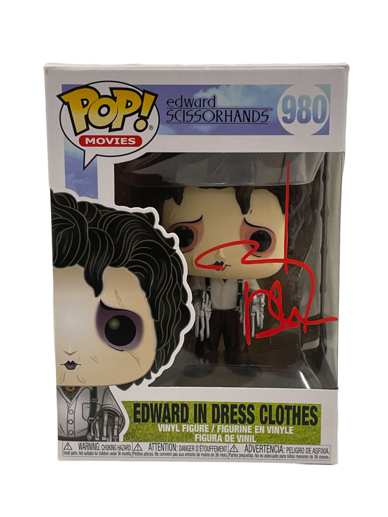 JOHNNY DEPP SIGNED POP FUNKO FIGURE 980 EDWARD SCISSORHANDS AUTORGAPH