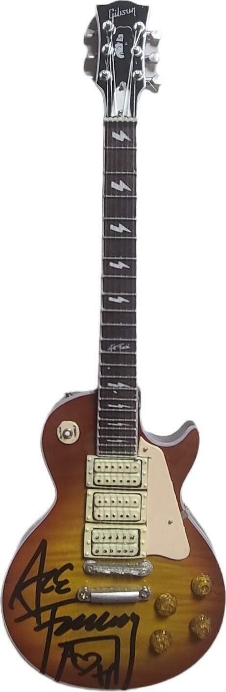 KISS Ace Frehley Autographed 1:4 Gibson Les Paul Signed Axe Heaven Mini ...