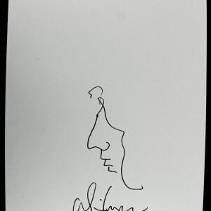 Alice Cooper Signed 18x24 Hand Drawn Self Portrait Sketch PSA/DNA ITP #7A26809