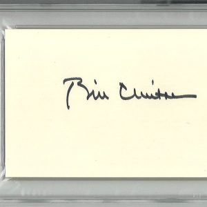 PRESIDENT BILL CLINTON SIGNED INDEX CARD PSA DNA 84098643 POTUS 42