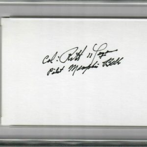 ROBERT MORGAN SIGNED INDEX CARD PSA DNA 84085860 (D) WWII MEMPHIS BELLE PILOT