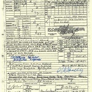 SWEENEY ALBURY SIGNED FLIGHT DOCUMENT PSA DNA AE08194 (D) BOCKSCAR NAGASAKI