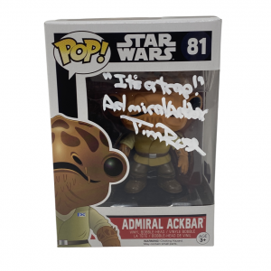 Tim Rose Signed Admiral Ackbar Funko Pop Star Wars It's A Trap Beckett COA