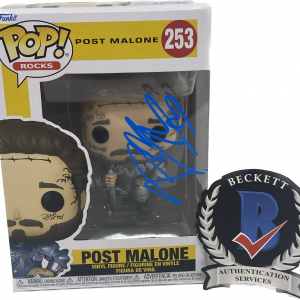 Post Malone Signed Autographed Funko Pop Rocks Figure #253 Beckett COA