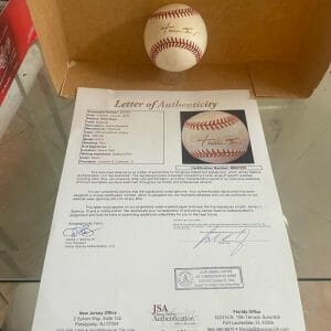 WILLIE MAYS SAN FRANCISCO GIANTS SIGNED VINTAGE N.L. BASEBALL JSA LOA