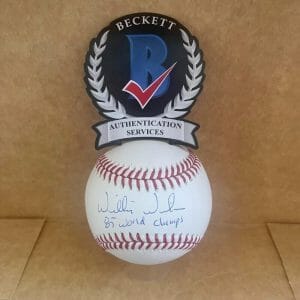 WILLIE WILSON ROYALS 85 WORLD CHAMPS SIGNED AUTO M.L.BASEBALL BAS AUTHENTICATED