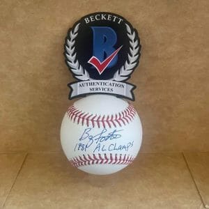 BARRY FOOTE 1981 AL CHAMPS YANKEES SIGNED AUTO M.L. BASEBALL BECKETT AUTHENTICAT