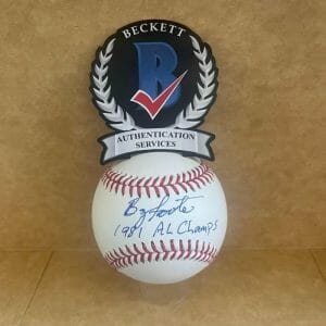BARRY FOOTE 1981 AL CHAMPS YANKEES SIGNED AUTO M.L. BASEBALL BECKETT AUTHENTICAT