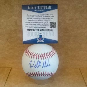 WILLIE MACIVER COLORADO ROCKIES ROOKIE YEAR SIGNED AUTO M.L. BASEBALL BAS R98414
