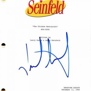 JASON ALEXANDER SIGNED AUTOGRAPH SEINFELD THE CHINESE RESTAURANT EPISODE SCRIPT